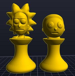 Rick And Morty Chess Pieces  (Rick & Morty)