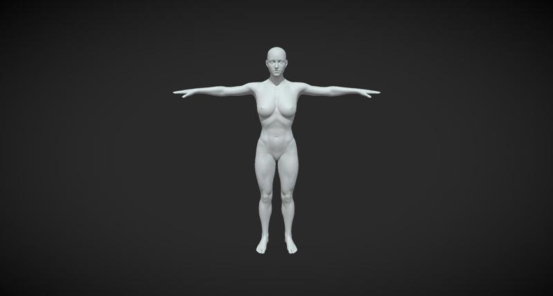 Women Body Base Mesh T-Pose