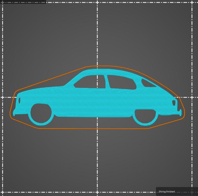 Saab 96 key silhouette