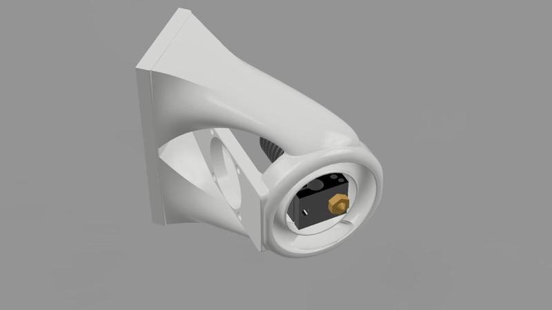 E3D  V6 fan duct: dual 40fan filament cooler