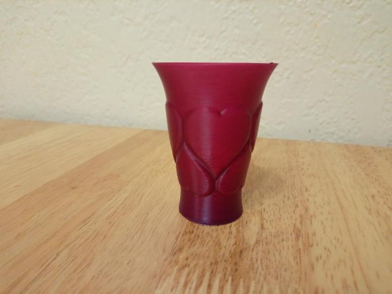 Super embossed Heart vase