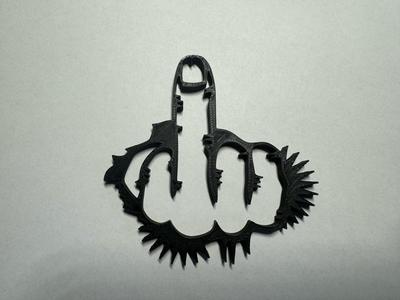 Middle finger wall art