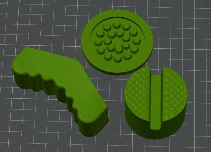 Replacement rubber for jack and jack stand