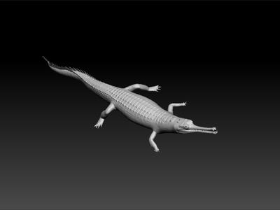 Gharial 3d model for 3d print -Gavialis gangeticus