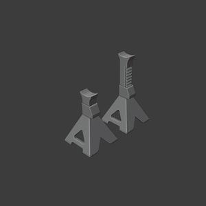 1:64 Scale Axle Stands - Car Jack Stands