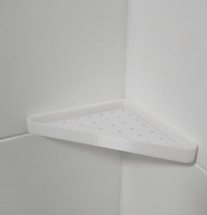 Corner shower shelf