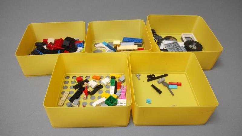 Stackable Lego sorting trays