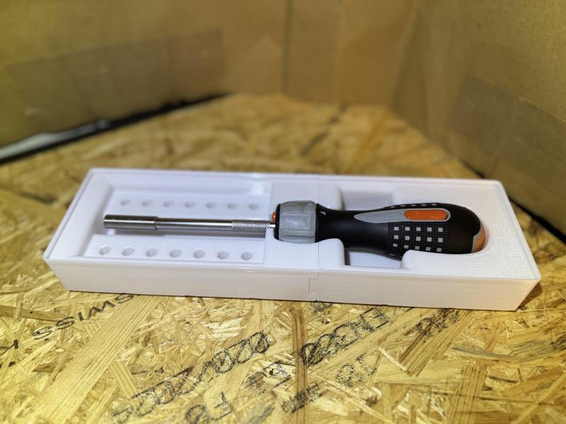 Gridfinity Bacho 808050L (Ratcheting screwdriver with LED light)