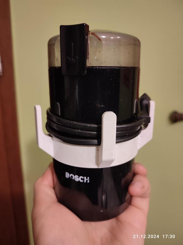 Cable hanger for a simple coffee grinder