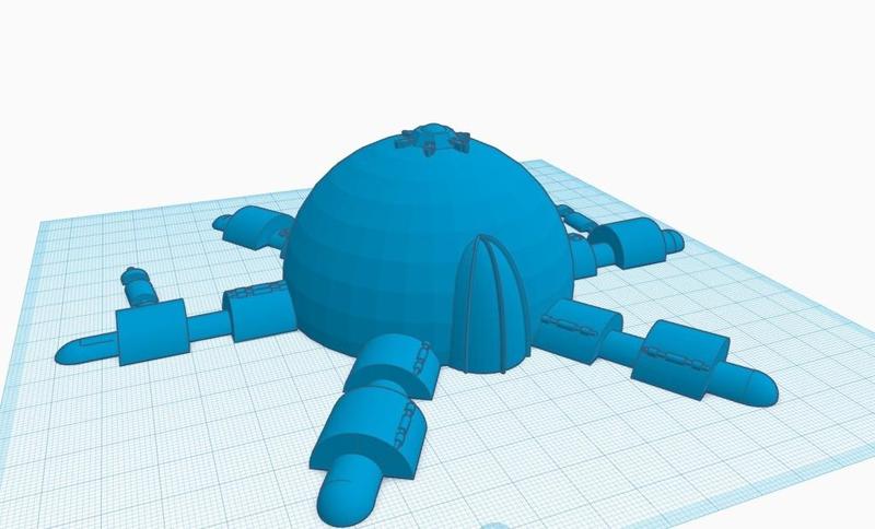 Wargame tabletop Scifi building 28mm