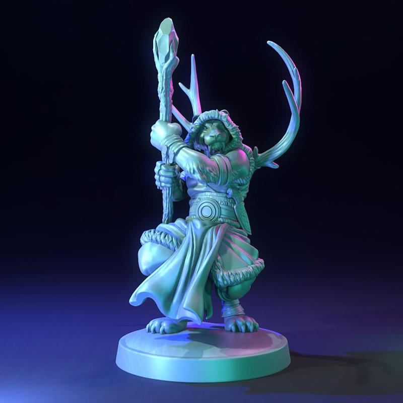 Sabretooth Tiger with Staff - Presupported