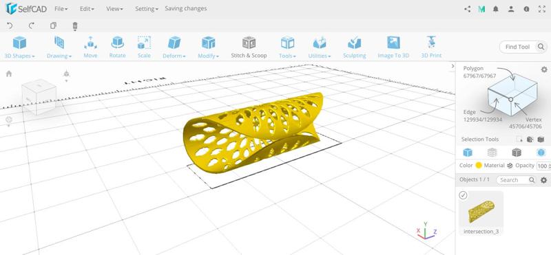 SelfCAD Napkin Folding Ring