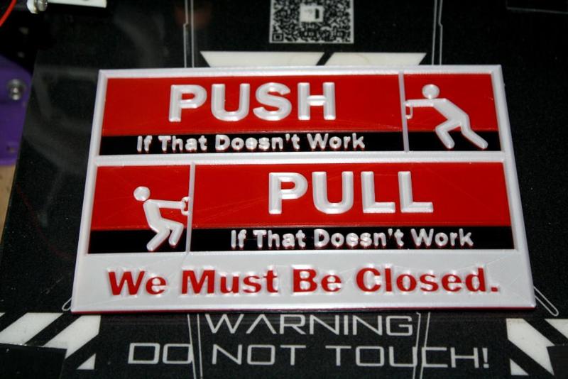Push - Pull - Closed Door Signs for the Directionally Challenged