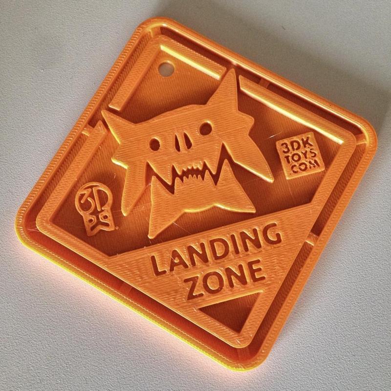 #QuinSaga: Monster Landing Zone Plaque - via 3DKToys.com