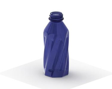 Simple Twisted Bottle with Threads 2