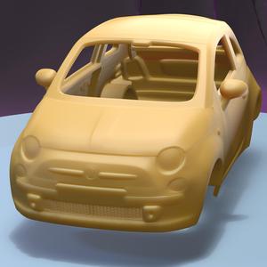 FIAT 500 2010  (1/24) printable car body