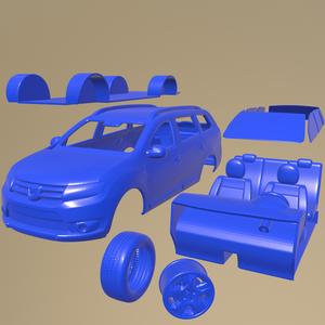 dacia logan mcv fiskal 2016 PRINTABLE CAR IN SEPARATE PARTS