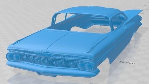 Chevrolet Impala 1837 Sport Coupe 1962 Printable Body Car