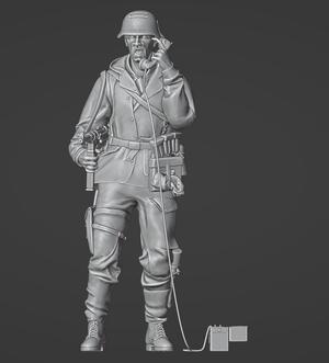 German support with Field telephone. 1_35