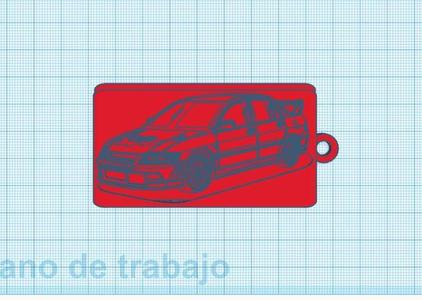 Lancer Evolution key ring