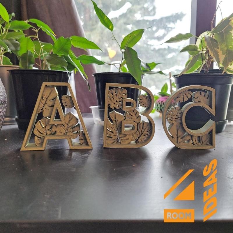 Leaves Alphabet Letters Set - Freestanding