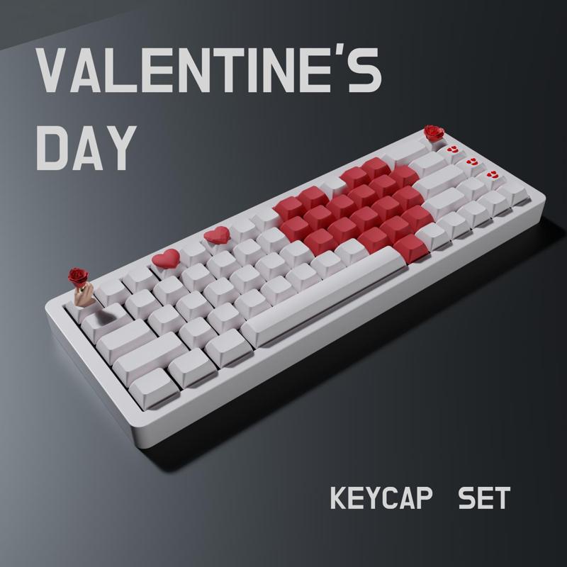 capsIn3d Keycaps set - Valentine's Keycap Set - Mechanical Keyboards