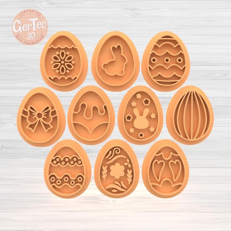 MINI STAMPS X10 EASTER EGGS / MINI DOUGH STAMPS