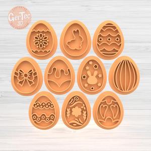 MINI STAMPS X10 EASTER EGGS / MINI DOUGH STAMPS