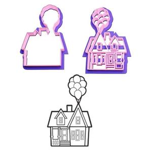 COOKIES CUTTER  STAMP UP MOVIE DISNE BALLON HOUSE CARL AND ELLIE HOME