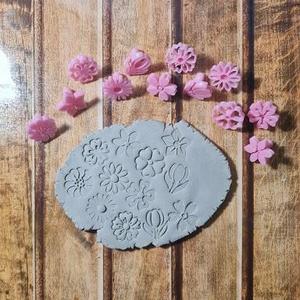 FLOWERS MINI STAMPS - MINI FLOWER STAMPS SET X 12-2