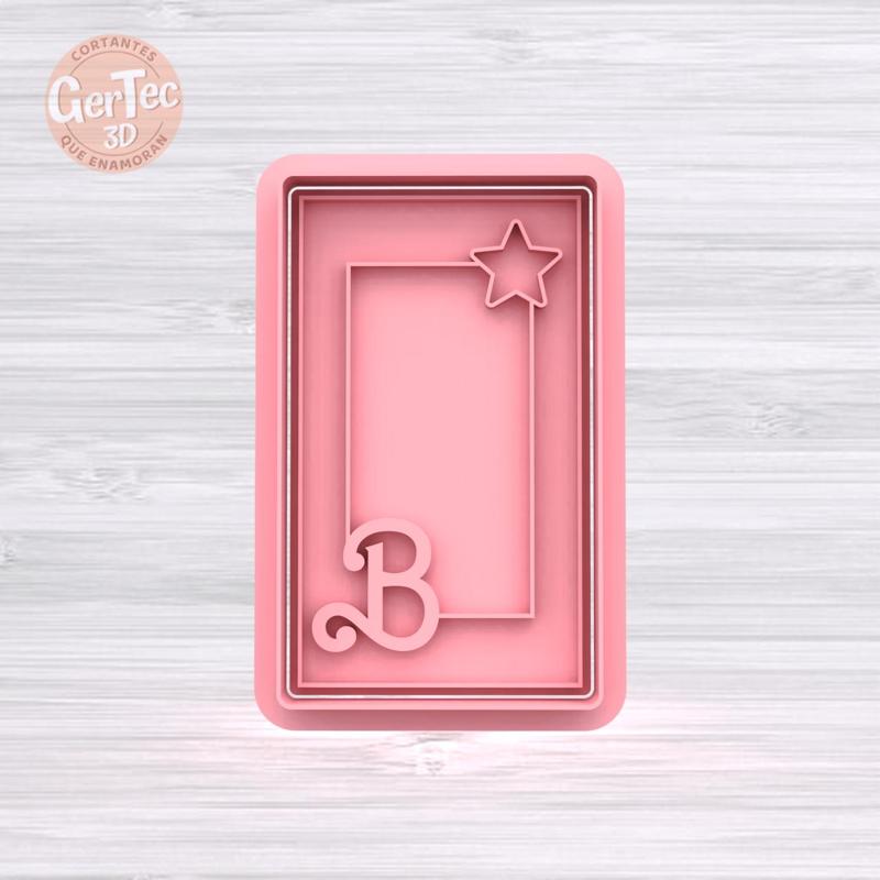 BARBIE B BOX CUTTER WITH STAMP / COOKIE CUTTER BARBIE BOX