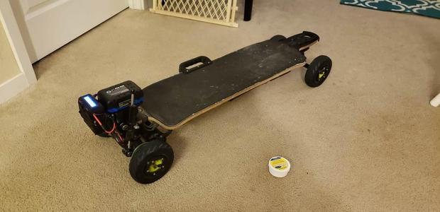 Steering Damper Mount + (optional Kobalt Battery / Boost Converter Mount and Enclosure) for Electric Skateboards