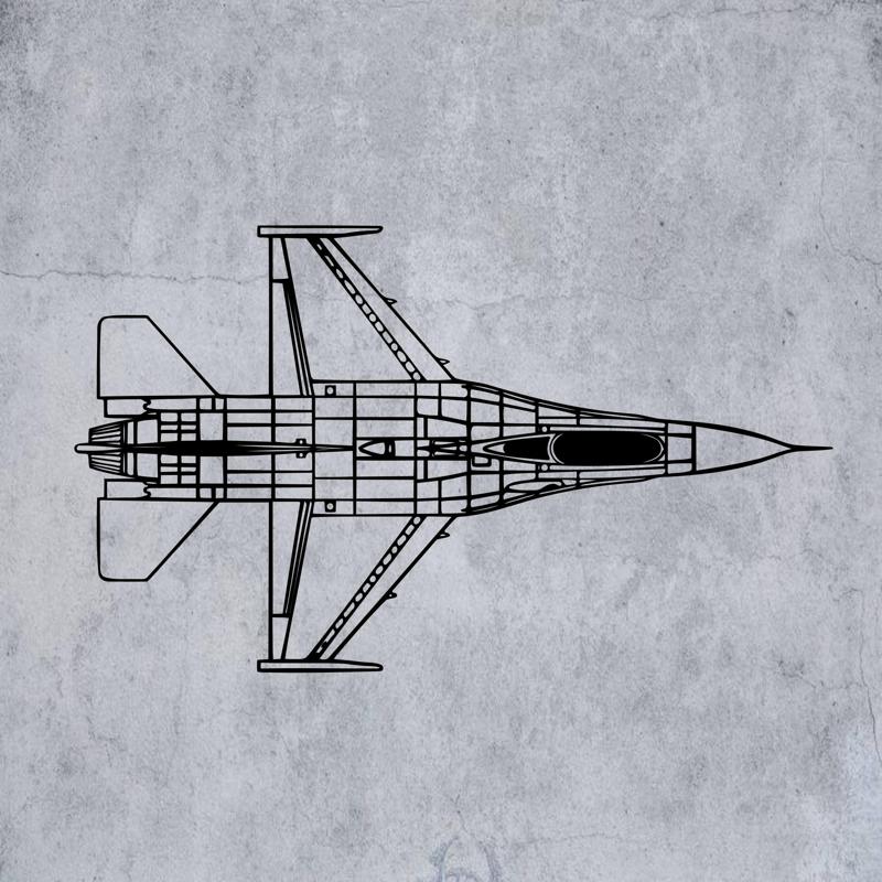 F-16 FIGHTING FALCON #2 | 2D WALL ART