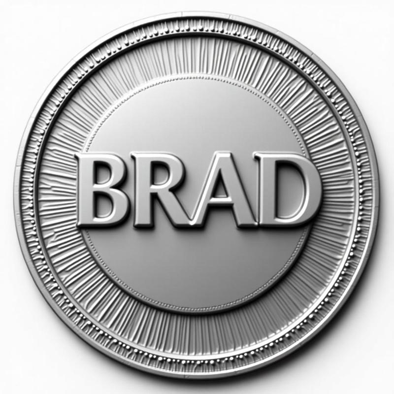 brad custom name coin token wall art