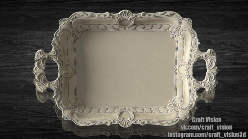 Tray with molding