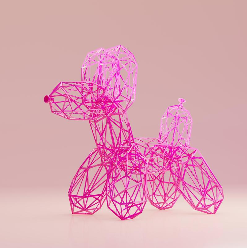 voronoi baloon dog home decoration