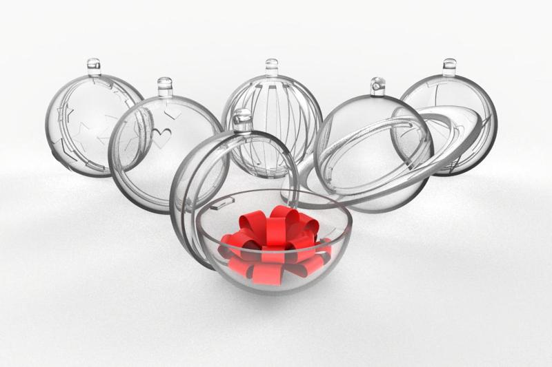 Capsule sphere for gift and letter containers