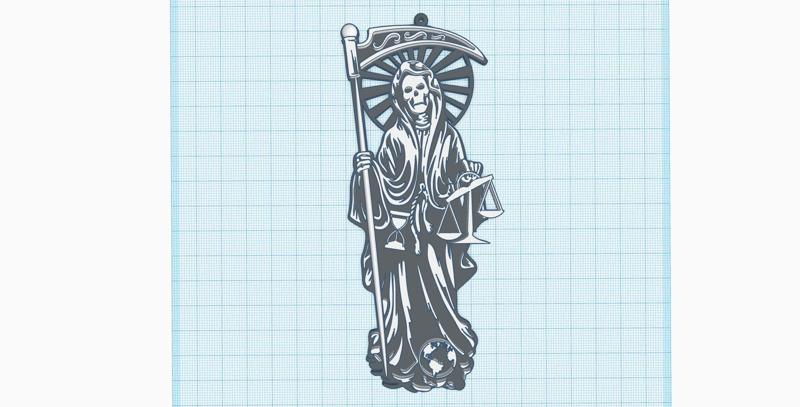 Santa Muerte, Our Lady of the Holy Death, Mexican folk saint religious sculpture, Skeleton Jewelry, Grim Reaper, Holy Death, Lady Death pendant, talisman, charm, amultet