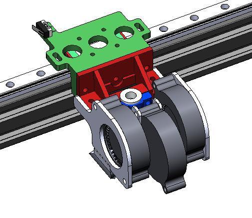 Tevo Tarantula - X Carriage (MGN12H) E3D V6 Bouden