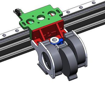 Tevo Tarantula - X Carriage (MGN12H) E3D V6 Bouden