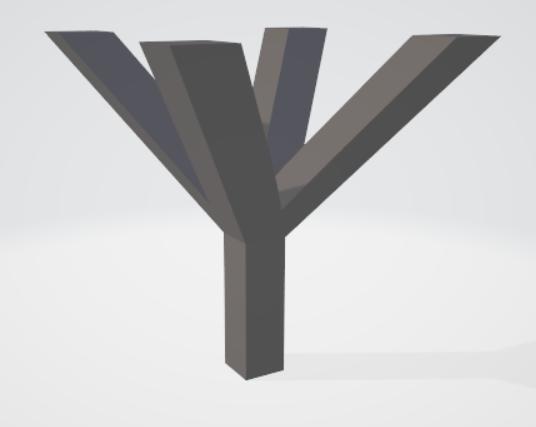 YY art combination letters 90° rotation