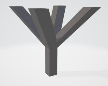 YY art combination letters 90° rotation