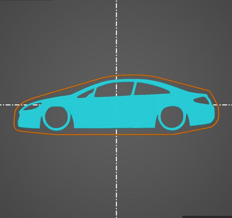 Peugeot 407 coupe key silhouette