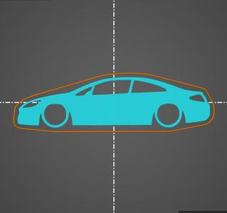 Peugeot 407 coupe key silhouette
