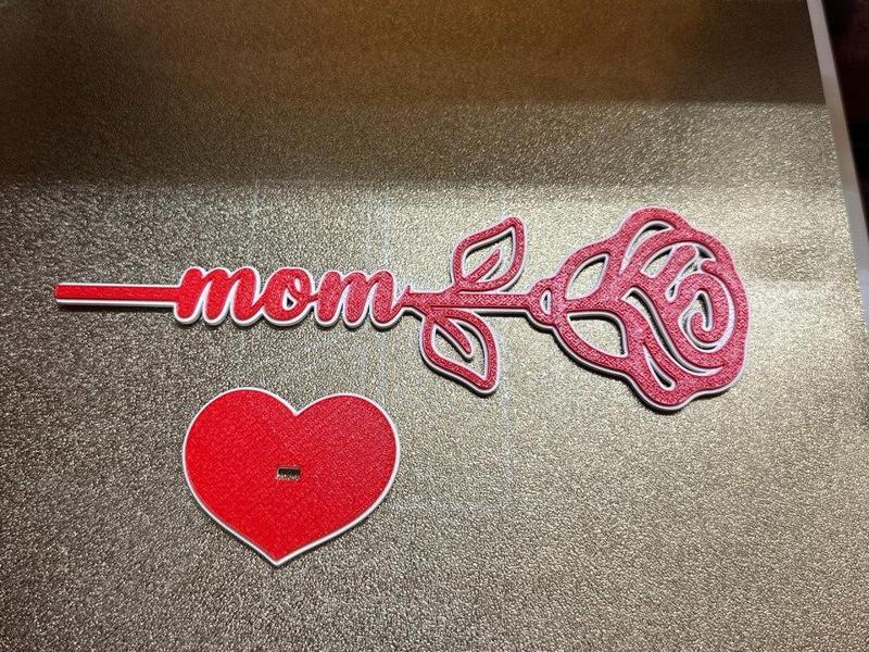 Pink heart base mom in English