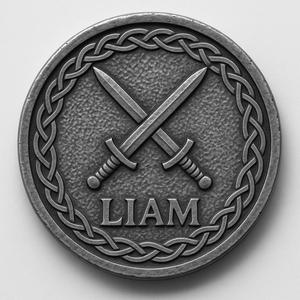 liam strength & courage strong willed warrior coin token