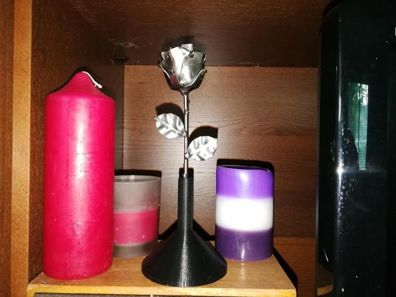 Metal Rose Vase