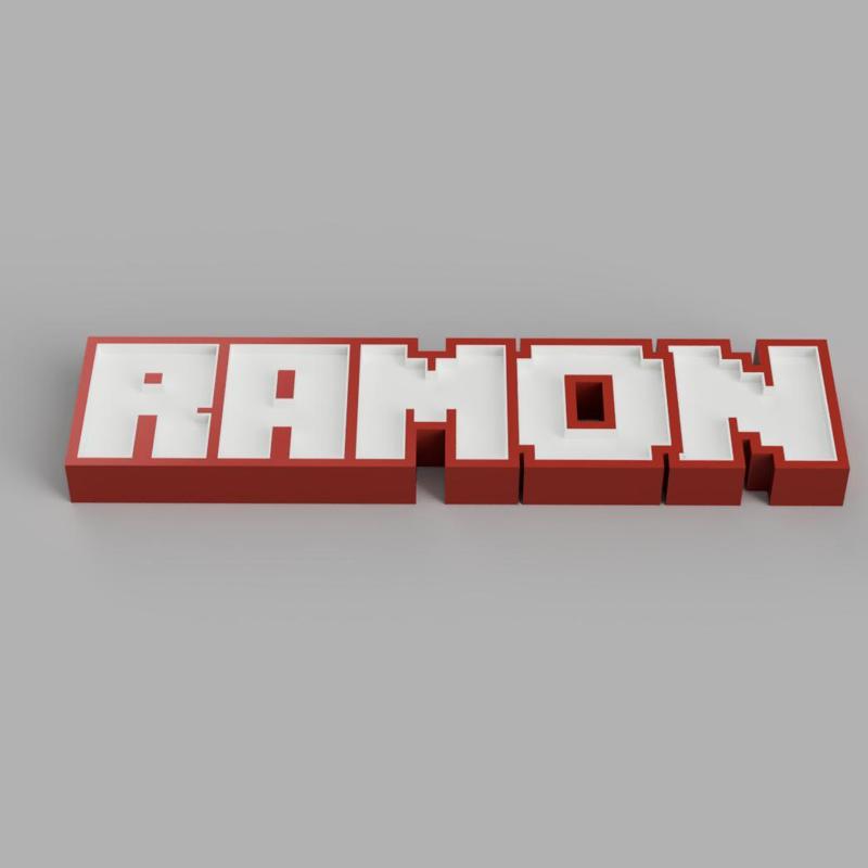 NAMELED RAMON (FONT MINECRAFT) - LED LAMP WITH NAME