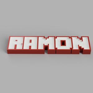 NAMELED RAMON (FONT MINECRAFT) - LED LAMP WITH NAME