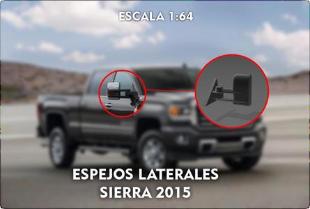 SIDE MIRRORS FOR SIERRA 2015 SCALE 1:64